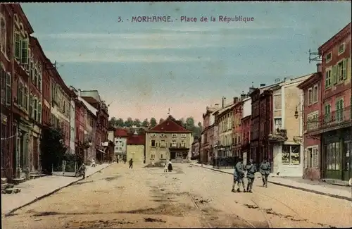 Ak Morhange Mörchingen Lothringen Moselle, Place de la Republique