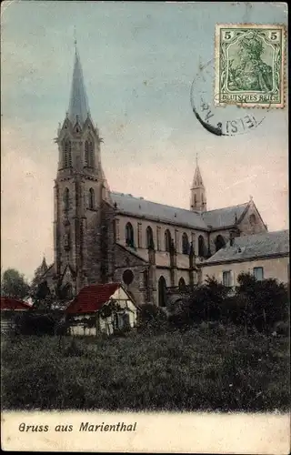 Ak Marienthal Haguenau Hagenau Elsass Bas Rhin, Kirche