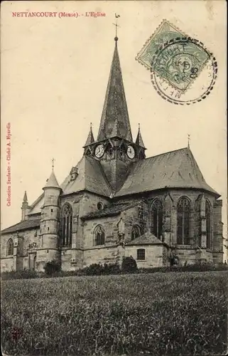 Ak Nettancourt Lothringen Meuse, L Eglise, Kirche, Außenansicht