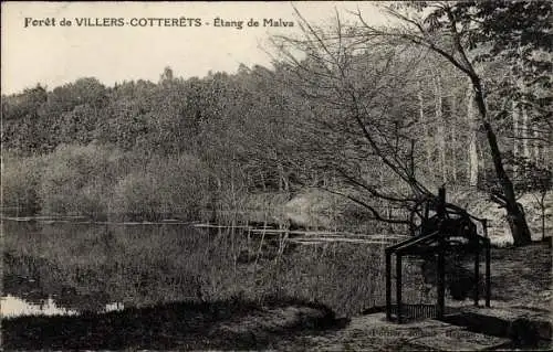 Ak Villers Cotterêts Aisne, Foret de Villers-Cotterets, Etang de Malva