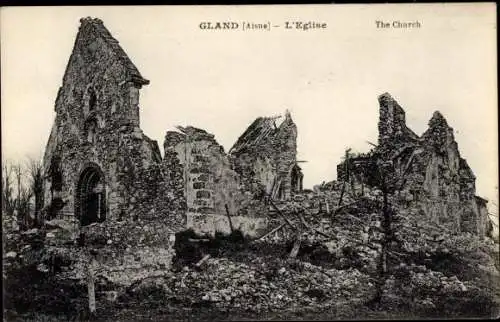 Ak Gland Aisne, L'Eglise