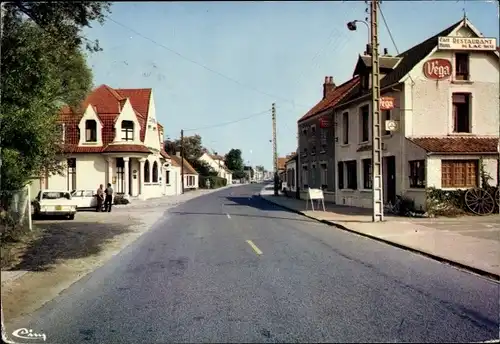 Ak Camiers Pas de Calais, Rue Nationale, Restaurant