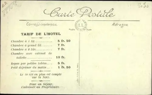 Ak Château Thierry Aisne, Une chambre de l'Hotel de l'Elephant apres le bombardement (1914)