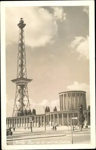 Ak Berlin Charlottenburg Westend, Tour de la radiodiffusion, Blick auf den Funkturm