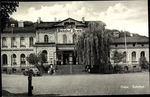 Ak Greiz im Vogtland, Bahnhof