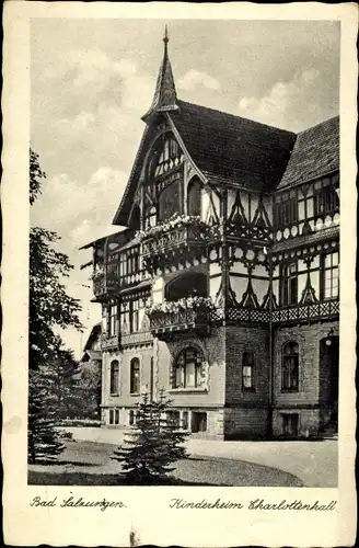 Ak Bad Salzungen in Thüringen, Kinderheim Charlottenhall, Außenansicht