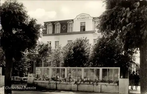 Ak Seebad Bansin, Hotel Atlantic, Außengastronomie