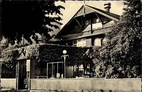 Ak Ostseebad Bansin Heringsdorf auf Usedom, Cafe Asgard, Außengastronomie
