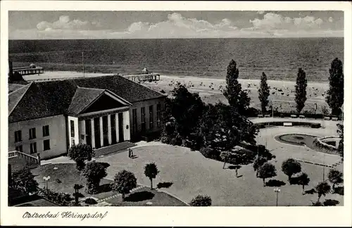 Ak Ostseebad Heringsdorf, Gartenanlage, Strand