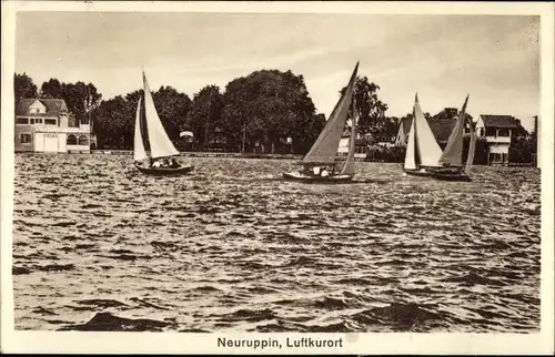 Ak Neuruppin in Brandenburg, Segelboote