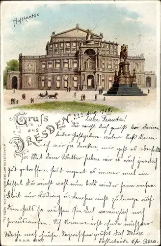 Litho Dresden Altstadt, Hoftheater