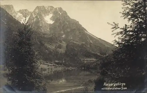 Foto Ak Scheffau am Wilden Kaiser Tirol, Hintersteiner See, Kaisergebirge