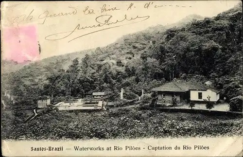Ak Santos Brasilien, Waterworks at Rio Piloes