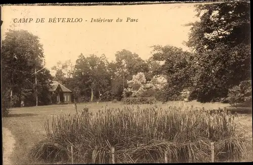 Ak Beverloo Beverlo Beringen Flandern Limburg, Camp de Beverloo, Interieur du Parc