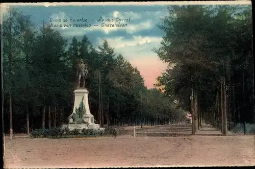 Ak Beverloo Beverlo Beringen Flandern Limburg, Camp de Beverloo, Avenue Chezal, Denkmal