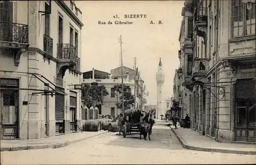 Ak Bizerte Tunesien, Rue de Gibraltar