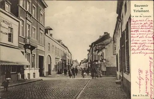 Ak Tienen Thienen Tirlemont Flämisch Brabant Flandern, La rue de Louvain