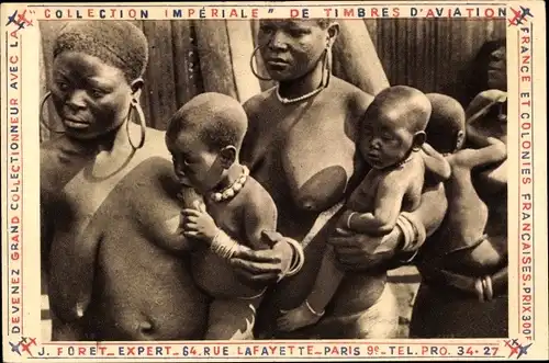 Ak Kamerun, Afrique Equatoriale francaise, Femmes Grasfield et leurs bébés, Afrikaner, Mütter