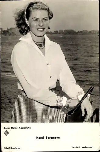 Ak Schauspielerin Ingrid Bergman, Portrait