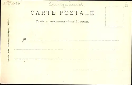 Ak Schweiz, A la Montagne, Rinder auf der Weide