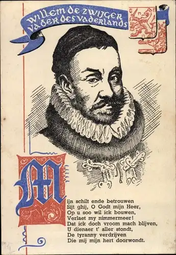 Ak Willem de Zwijger, Vader des Vaderlands, Willem van Oranje, Portrait