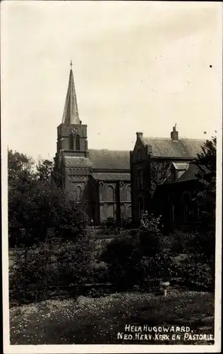 Ak Heer Hugowaard Heerhugowaard Nordholland Niederlande, Ned. Herv. Kerk en Pastorie