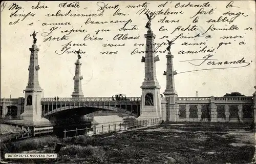 Ak Ostende Westflandern, Le Nouveau Pont