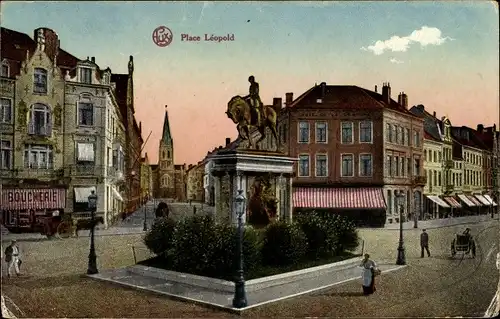 Ak Ostende Westflandern, Place Leopold