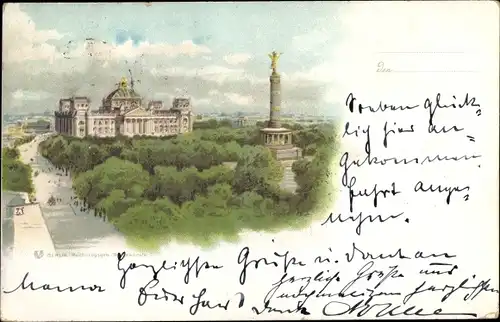 Litho Berlin Mitte, Panorama, Siegessäule
