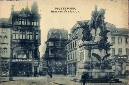 Ak Düsseldorf am Rhein, Monument de 1870-71, Denkmal, Platz