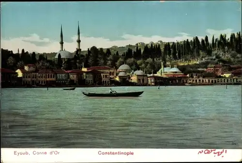 Ak Konstantinopel Istanbul Türkei, Wasserblick zur Stadt, Eyoub, Corne d'Or