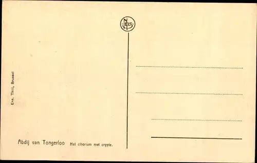 Ak Westerloo Westerlo Flandern Antwerpen, Abdij van Tongerloo, Het ciborium met crypte