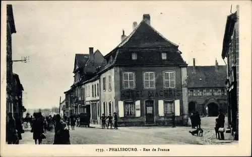 Ak Phalsbourg Pfalzburg Lothringen Moselle, Rue de France, Hotel Machris