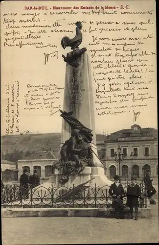 Ak Bar le Duc Meuse, Monument des Enfants de la Meuse, Denkmal