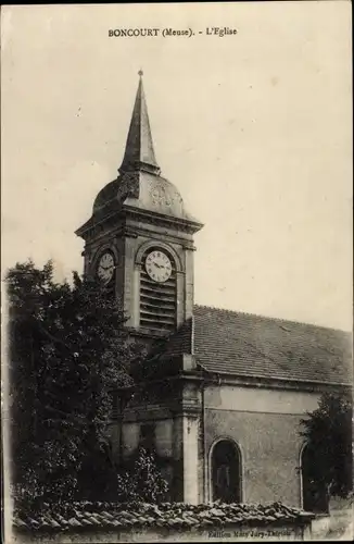 Ak Boncourt sur Meuse, L Eglise, Kirche, Außenansicht