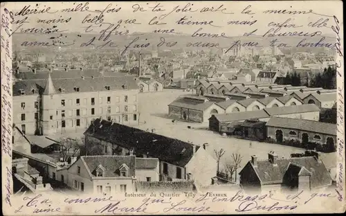 Ak Evreux Eure, Interieur du Quartier Tilly, Panorama