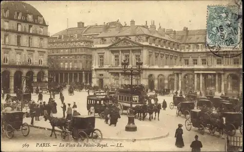 Ak Paris I Louvre, La Place du Palais-Royal