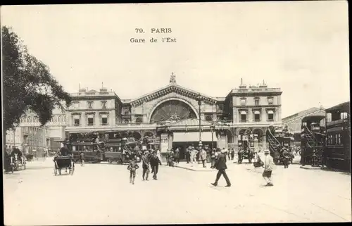 Ak Paris X, Gare de l'Est, Bahnhof