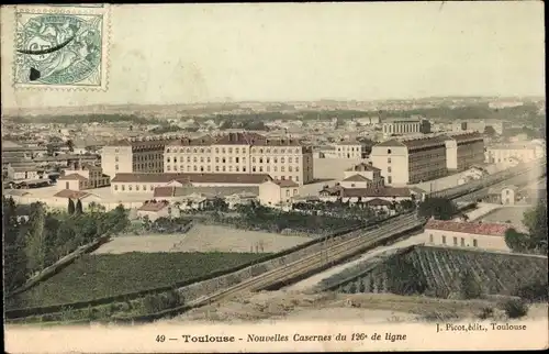 Ak Toulouse Haute Garonne, Nouvelles Casernes du 126° de ligne
