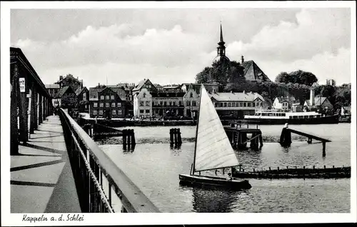 Ak Kappeln an der Schlei, Teilansicht