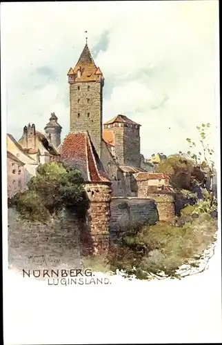 Künstler Ak Nürnberg, Luginsland