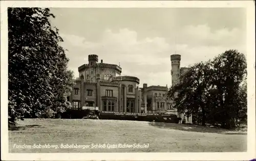 Ak Babelsberg Potsdam in Brandenburg, Babelsberger Schloß, Jetzt Richter-Schule