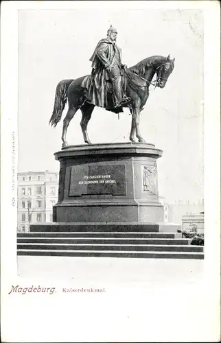 Ak Magdeburg in Sachsen Anhalt, Kaiserdenkmal