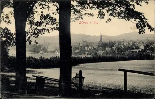 Ak Löbau in Sachsen, Ortsansicht, Kirche