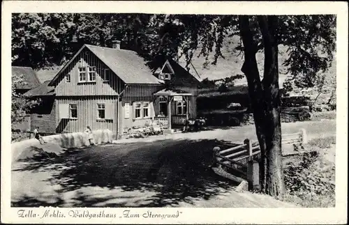 Ak Zella Mehlis im Thüringer Wald, Waldgasthaus Zum Sterngrund, Außenansicht