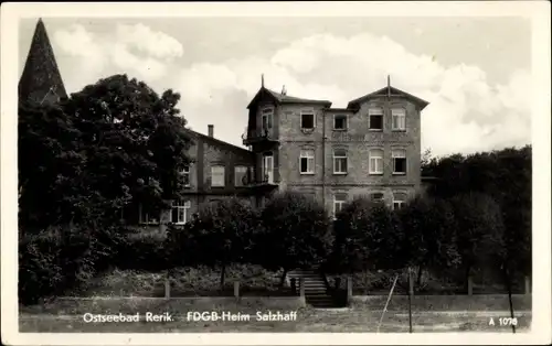 Ak Ostseebad Rerik, FDGB Heim Salzhaff, Außenansicht