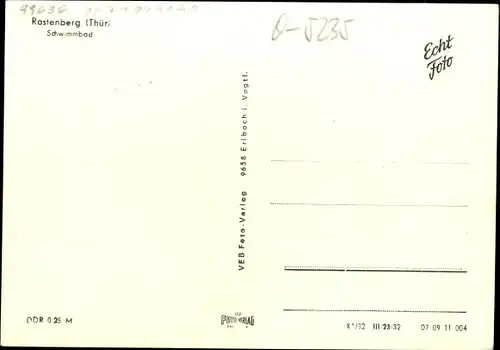 Ak Rastenberg in Thüringen, Schwimmbad, Badegäste