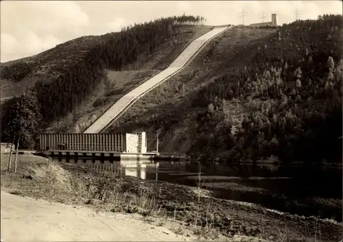 Ak Hohenwarte Thüringen, Hohenwartetalsperre, Pumpspeicherwerk