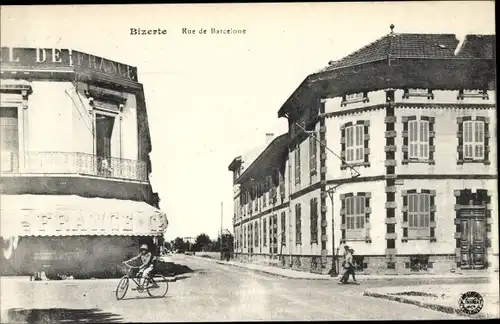 Ak Bizerte Tunesien, Rue de Barcelone