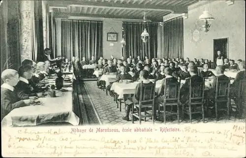 Ak Anhée Wallonien Namur, Abbaye de Maredsous, Refectoire